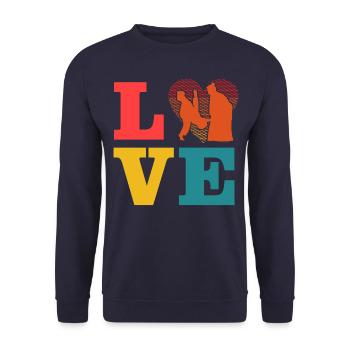 Aikido Love - Unisex Sweatshirt - navy - Front - Alina (178cm) & Michal (187cm)