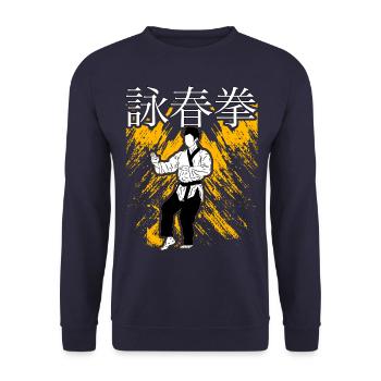 Wing Chun - Sweat-shirt Unisexe - marine - Devant - Alina (178cm) & Michal (187cm)
