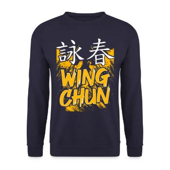 Wing Chun - Sweat-shirt Unisexe - marine - Devant - Alina (178cm) & Michal (187cm)