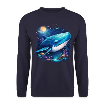 Blauwal - Unisex Pullover - Navy - Vorne - Alina (178cm) & Michal (187cm)