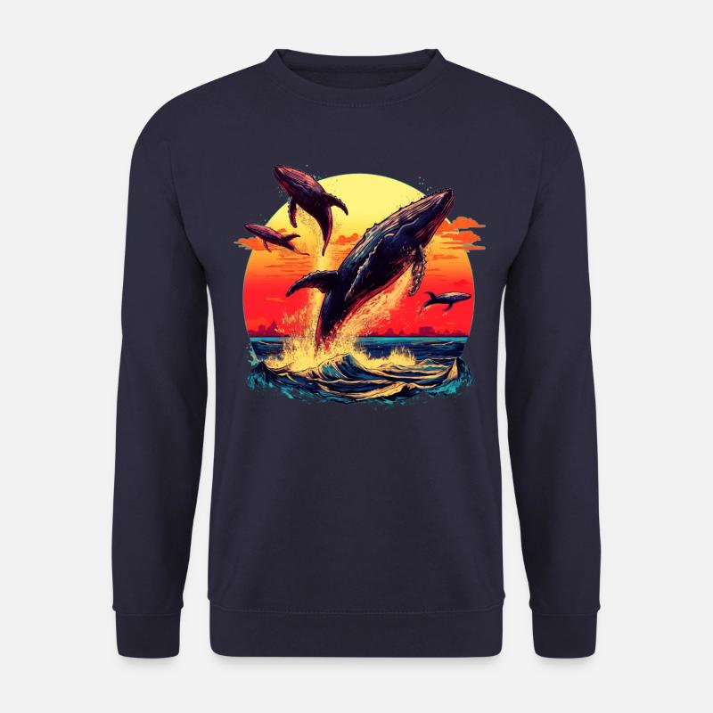 Blue Whale - Unisex Sweatshirt - navy