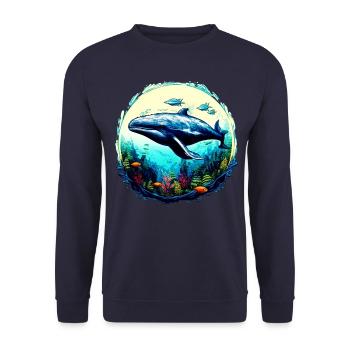 Blauwal - Unisex Pullover - Navy - Vorne - Alina (178cm) & Michal (187cm)