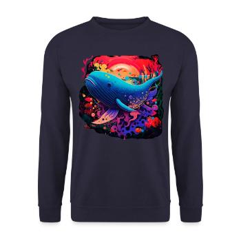 Blauwal - Unisex Pullover - Navy - Vorne - Alina (178cm) & Michal (187cm)