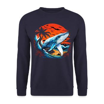 Blauwal - Unisex Pullover - Navy - Vorne - Alina (178cm) & Michal (187cm)