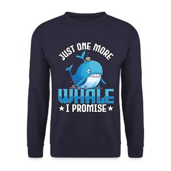 Nur noch ein Wal, versprochen - Unisex Pullover - Navy - Vorne - Alina (178cm) & Michal (187cm)