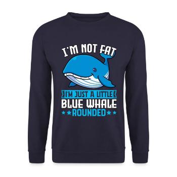 Je ne suis pas gros, je suis juste une petite baleine bleue arrondie - Sweat-shirt Unisexe - marine - Devant - Alina (178cm) & Michal (187cm)
