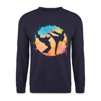 Taekwondo - Unisex Sweatshirt - navy - Front - Alina (178cm) & Michal (187cm)