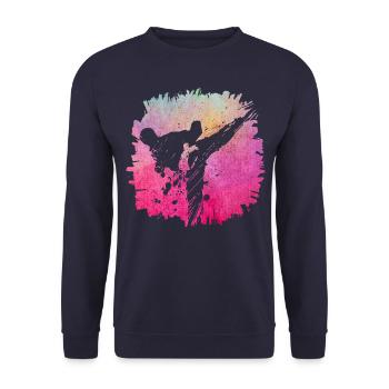 Taekwondo - Unisex Sweatshirt - navy - Front - Alina (178cm) & Michal (187cm)