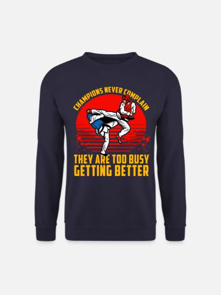 Champions beschweren sich nie, dass sie zu sehr damit beschäftigt sind, - Unisex Pullover - Navy