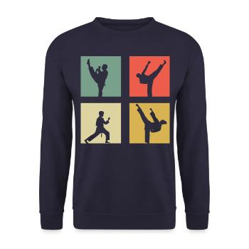 Taekwondo - Unisex Sweatshirt - navy - Front - Alina (178cm) & Michal (187cm)