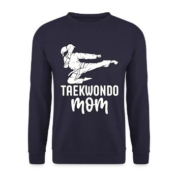 Maman Taekwondo - Sweat-shirt Unisexe - marine - Devant - Alina (178cm) & Michal (187cm)