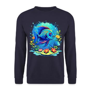 Skalar - Unisex Pullover - Navy - Vorne - Alina (178cm) & Michal (187cm)