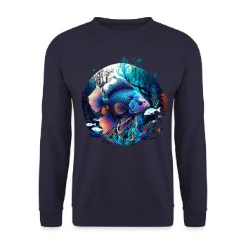 Skalar - Unisex Pullover - Navy - Vorne - Alina (178cm) & Michal (187cm)