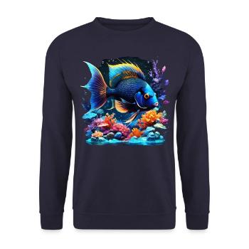 Skalar - Unisex Pullover - Navy - Vorne - Alina (178cm) & Michal (187cm)