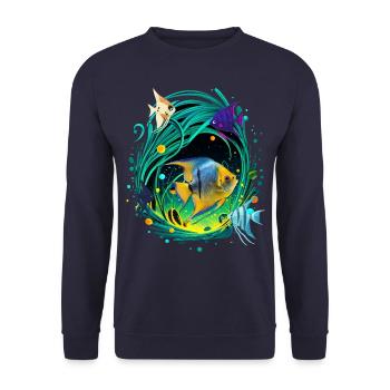 Skalar - Unisex Pullover - Navy - Vorne - Alina (178cm) & Michal (187cm)