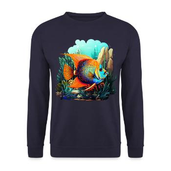 Skalar - Unisex Pullover - Navy - Vorne - Alina (178cm) & Michal (187cm)