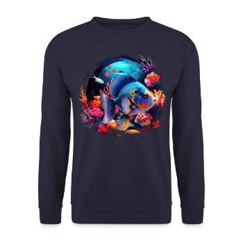 Skalar - Unisex Pullover - Navy - Vorne - Alina (178cm) & Michal (187cm)