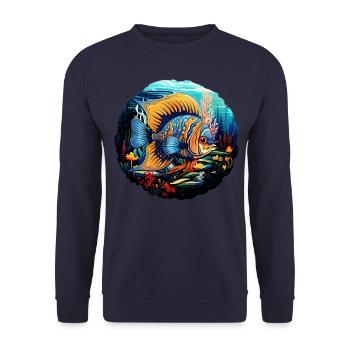 Skalar - Unisex Pullover - Navy - Vorne - Alina (178cm) & Michal (187cm)