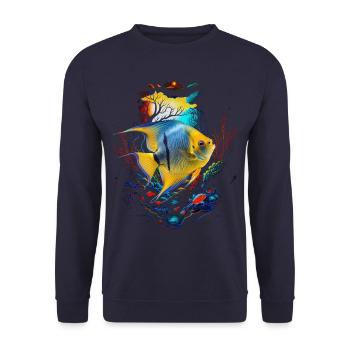 Skalar - Unisex Pullover - Navy - Vorne - Alina (178cm) & Michal (187cm)