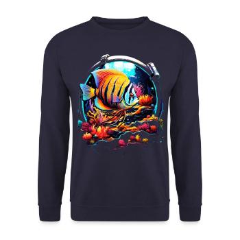 Skalar - Unisex Pullover - Navy - Vorne - Alina (178cm) & Michal (187cm)