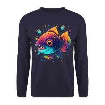 Skalar - Unisex Pullover - Navy - Vorne - Alina (178cm) & Michal (187cm)