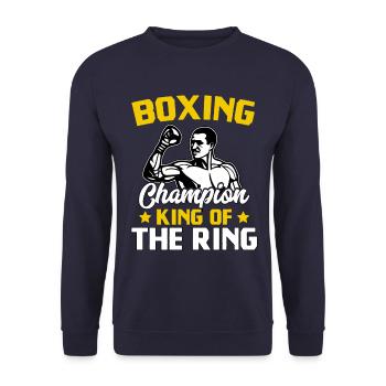 Champion de boxe Roi du ring - Sweat-shirt Unisexe - marine - Devant - Alina (178cm) & Michal (187cm)