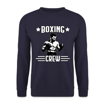 Boxing Crew - Unisex Sweatshirt - navy - Front - Alina (178cm) & Michal (187cm)
