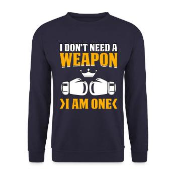 Je n’ai pas besoin d’une arme, j’en suis une - Sweat-shirt Unisexe - marine - Devant - Alina (178cm) & Michal (187cm)