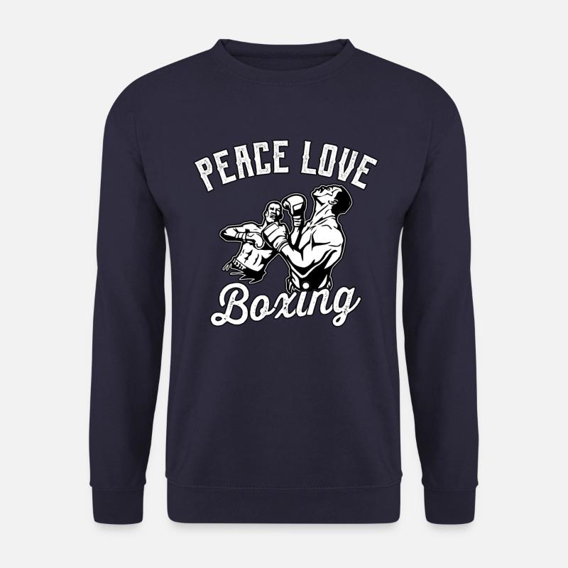 Peace Love Boxing - Unisex Sweatshirt - navy