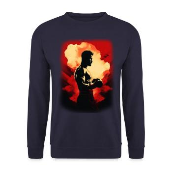Boxe - Sweat-shirt Unisexe - marine - Devant - Alina (178cm) & Michal (187cm)