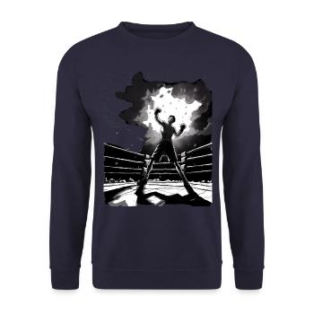 Boxing - Unisex Sweatshirt - navy - Front - Alina (178cm) & Michal (187cm)