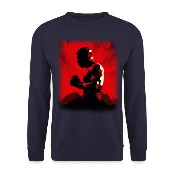 Boxing - Unisex Sweatshirt - navy - Front - Alina (178cm) & Michal (187cm)