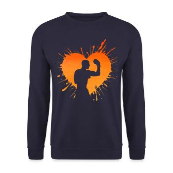 Boxing - Unisex Sweatshirt - navy - Front - Alina (178cm) & Michal (187cm)