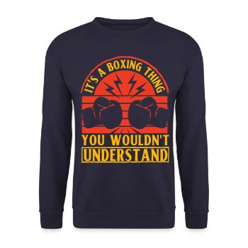 C’est un truc de boxe que vous ne comprendriez pas - Sweat-shirt Unisexe - marine - Devant - Alina (178cm) & Michal (187cm)