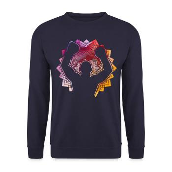 Boxing - Unisex Sweatshirt - navy - Front - Alina (178cm) & Michal (187cm)