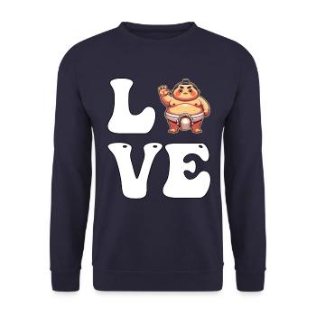 Amour sumo - Sweat-shirt Unisexe - marine - Devant - Alina (178cm) & Michal (187cm)