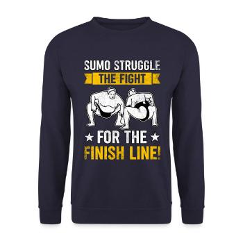 Sumo lutter pour la ligne d’arrivée - Sweat-shirt Unisexe - marine - Devant - Alina (178cm) & Michal (187cm)