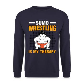 La lutte sumo est ma thérapie - Sweat-shirt Unisexe - marine - Devant - Alina (178cm) & Michal (187cm)