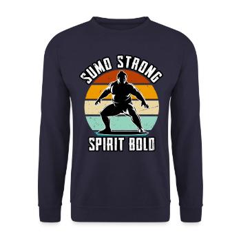 Sumo Strong Spirit Bold - Unisex Sweatshirt - navy - Front - Alina (178cm) & Michal (187cm)