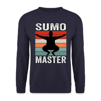 Sumo Master - Unisex Sweatshirt - navy - Front - Alina (178cm) & Michal (187cm)