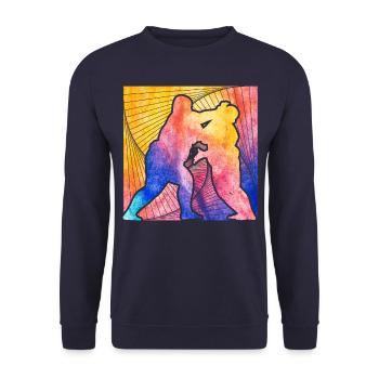 Sumo - Unisex Sweatshirt - navy - Front - Alina (178cm) & Michal (187cm)