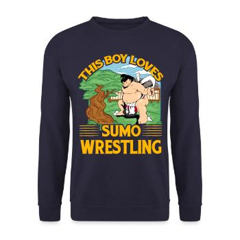 Ce garçon aime la lutte de sumo - Sweat-shirt Unisexe - marine - Devant - Alina (178cm) & Michal (187cm)