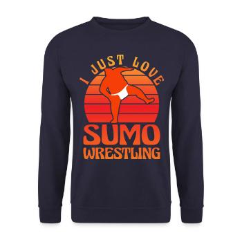 J’adore la lutte sumo - Sweat-shirt Unisexe - marine - Devant - Alina (178cm) & Michal (187cm)