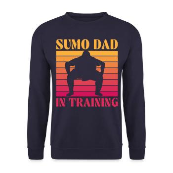 Papa sumo en formation - Sweat-shirt Unisexe - marine - Devant - Alina (178cm) & Michal (187cm)