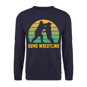 Lutte de sumo - Sweat-shirt Unisexe - marine - Devant - Alina (178cm) & Michal (187cm)
