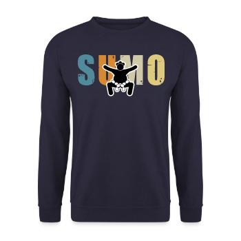 Sumo - Unisex Sweatshirt - navy - Front - Alina (178cm) & Michal (187cm)