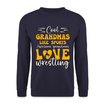 Les grands-mères cool aiment les sports les grands-mères géniales - Sweat-shirt Unisexe - marine - Devant - Alina (178cm) & Michal (187cm)