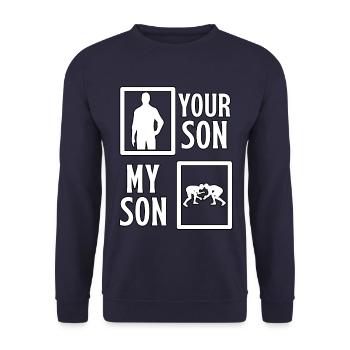 Ton fils mon fils lutte - Sweat-shirt Unisexe - marine - Devant - Alina (178cm) & Michal (187cm)
