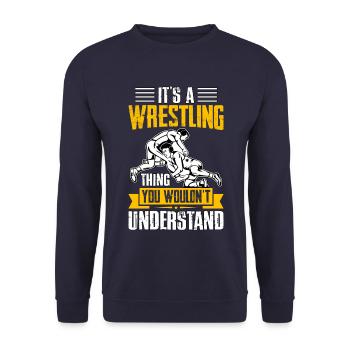 Es ist eine Wrestling-Sache, die du nicht verstehen würdest - Unisex Pullover - Navy - Vorne - Alina (178cm) & Michal (187cm)