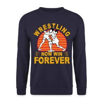 Wrestling Now gagne pour toujours - Sweat-shirt Unisexe - marine - Devant - Alina (178cm) & Michal (187cm)